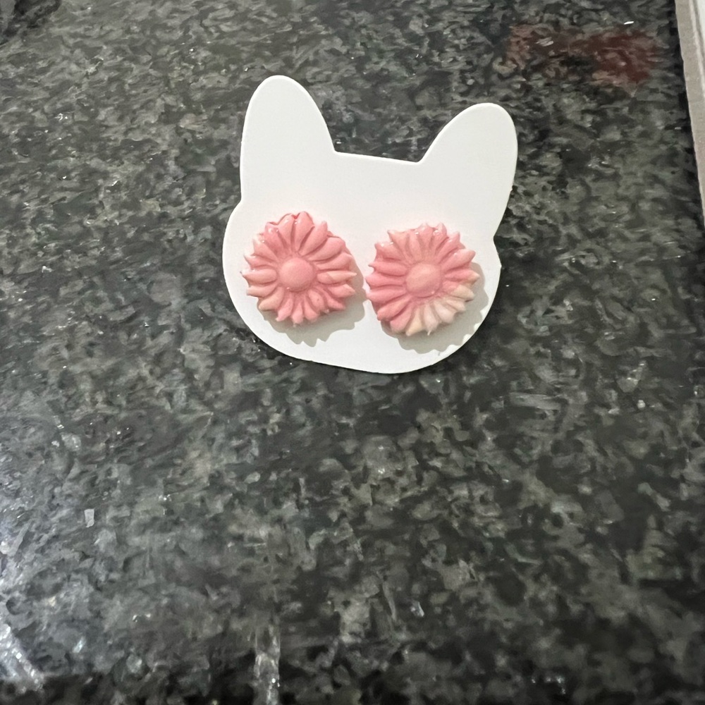 Pink Floral Kids Hair Clips